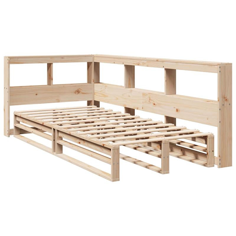 Casa si Gradina - Mobilier - Paturi si accesorii - Paturi - Pat cu biblioteca fara saltea, 90x190 cm, lemn masiv de pin - Infinity.ro