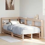 Casa si Gradina - Mobilier - Paturi si accesorii - Paturi - Pat cu biblioteca fara saltea, 90x190 cm, lemn masiv de pin - Infinity.ro