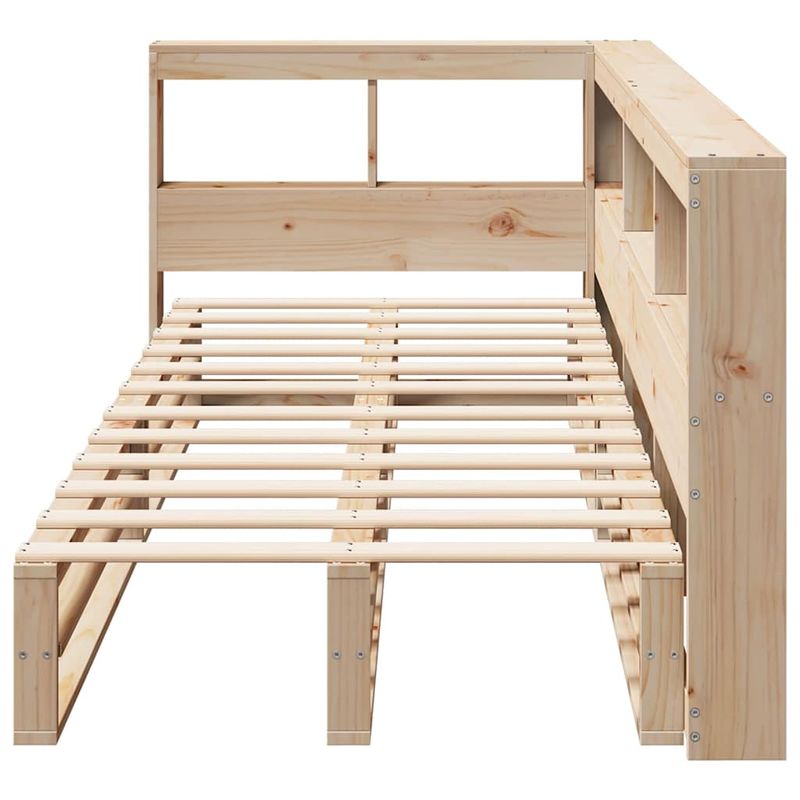 Casa si Gradina - Mobilier - Paturi si accesorii - Paturi - Pat cu biblioteca fara saltea, 90x190 cm, lemn masiv de pin - Infinity.ro