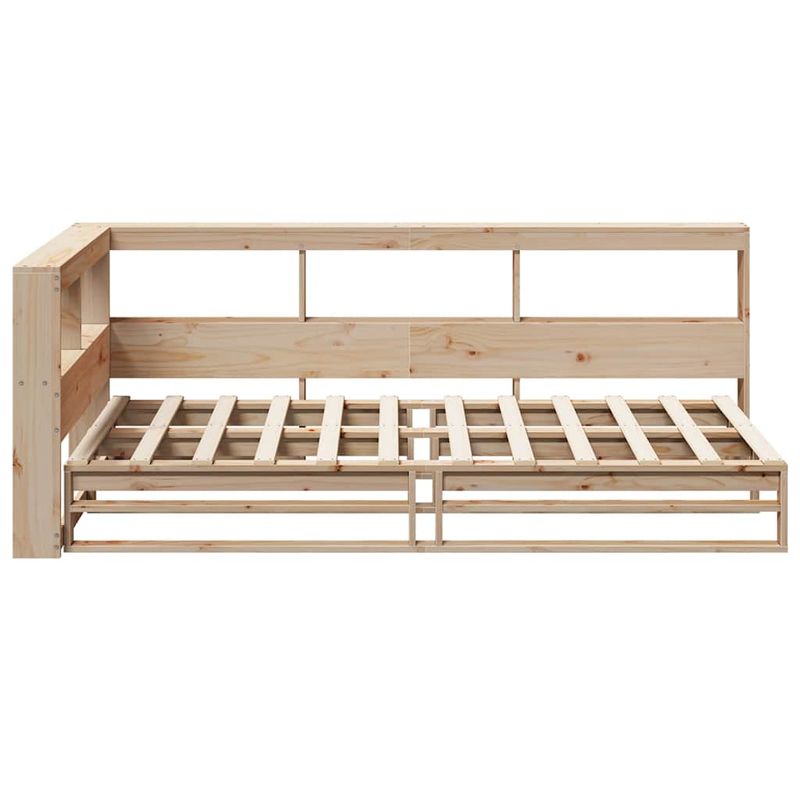Casa si Gradina - Mobilier - Paturi si accesorii - Paturi - Pat cu biblioteca fara saltea, 90x190 cm, lemn masiv de pin - Infinity.ro