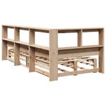 Casa si Gradina - Mobilier - Paturi si accesorii - Paturi - Pat cu biblioteca fara saltea, 90x190 cm, lemn masiv de pin - Infinity.ro