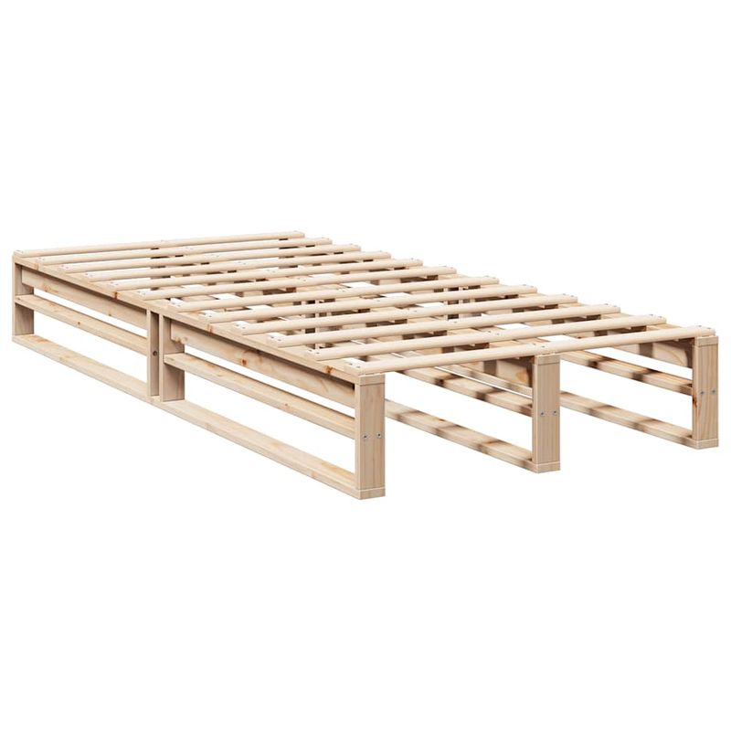Casa si Gradina - Mobilier - Paturi si accesorii - Paturi - Pat cu biblioteca fara saltea, 90x190 cm, lemn masiv de pin - Infinity.ro