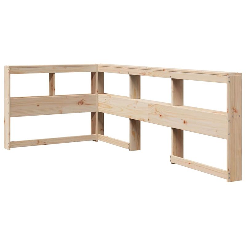Casa si Gradina - Mobilier - Paturi si accesorii - Paturi - Pat cu biblioteca fara saltea, 90x190 cm, lemn masiv de pin - Infinity.ro
