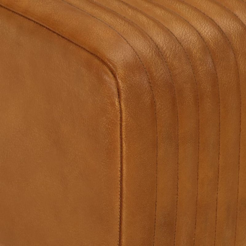 Casa si Gradina - Mobilier - Canapele si coltare - Banchete - Banca Bok maro, 107 cm, piele naturala capra / lemn masiv mango - Infinity.ro