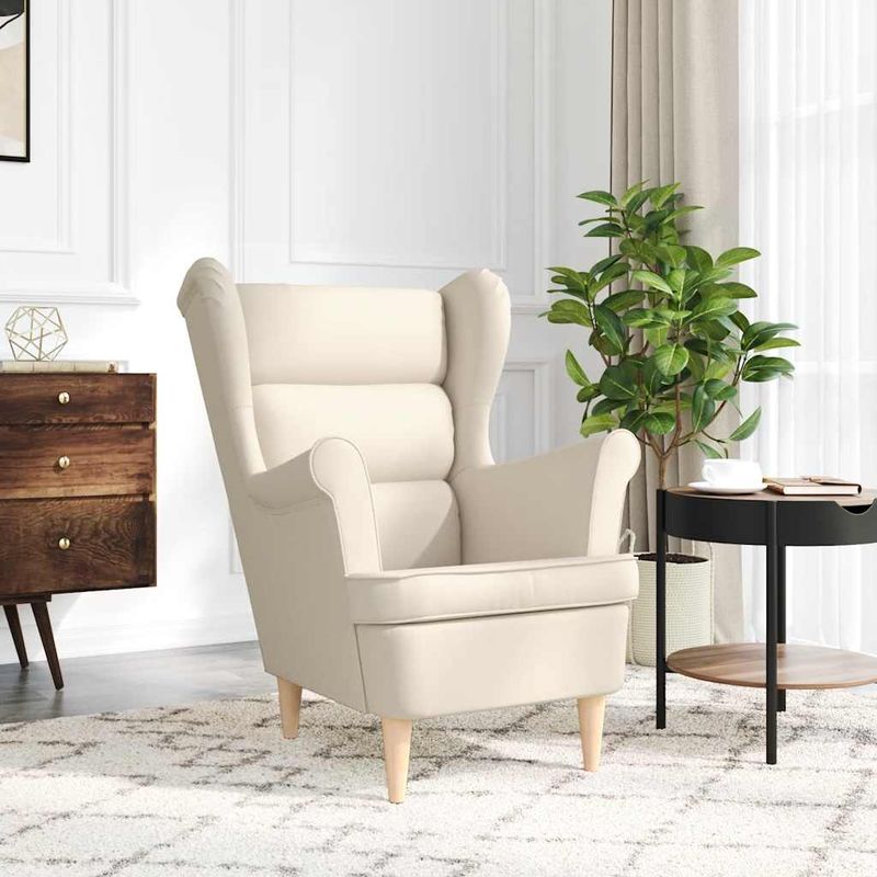 Casa si Gradina - Mobilier - Scaune si fotolii - Fotolii - Fotoliu, alb, 74x84x100 cm, panza textil - Infinity.ro