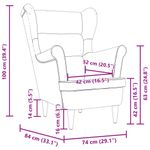 Casa si Gradina - Mobilier - Scaune si fotolii - Fotolii - Fotoliu, alb, 74x84x100 cm, panza textil - Infinity.ro
