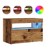 Casa si Gradina - Mobilier - Comode si corpuri - Comode - Dulap TV cu lumini LED lemn vechi 60x35x40 cm lemn prelucrat - Infinity.ro