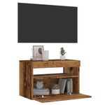 Casa si Gradina - Mobilier - Comode si corpuri - Comode - Dulap TV cu lumini LED lemn vechi 60x35x40 cm lemn prelucrat - Infinity.ro