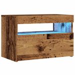 Casa si Gradina - Mobilier - Comode si corpuri - Comode - Dulap TV cu lumini LED lemn vechi 60x35x40 cm lemn prelucrat - Infinity.ro