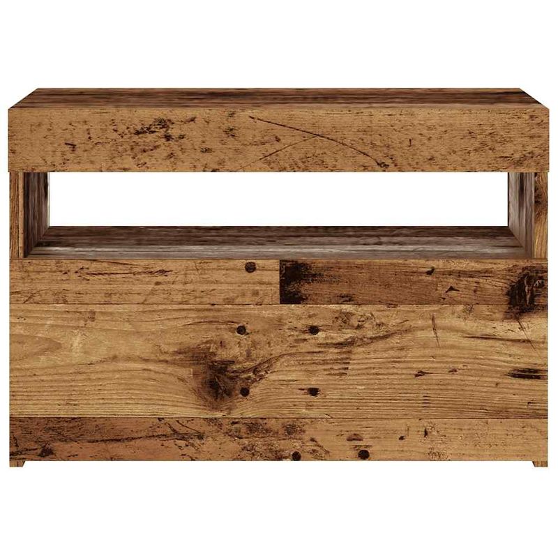 Casa si Gradina - Mobilier - Comode si corpuri - Comode - Dulap TV cu lumini LED lemn vechi 60x35x40 cm lemn prelucrat - Infinity.ro