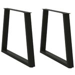 Casa si Gradina - Mobilier - Feronerie si accesorii mobila - Picioare pentru masa in forma de V 2 buc Negru Otel - Infinity.ro