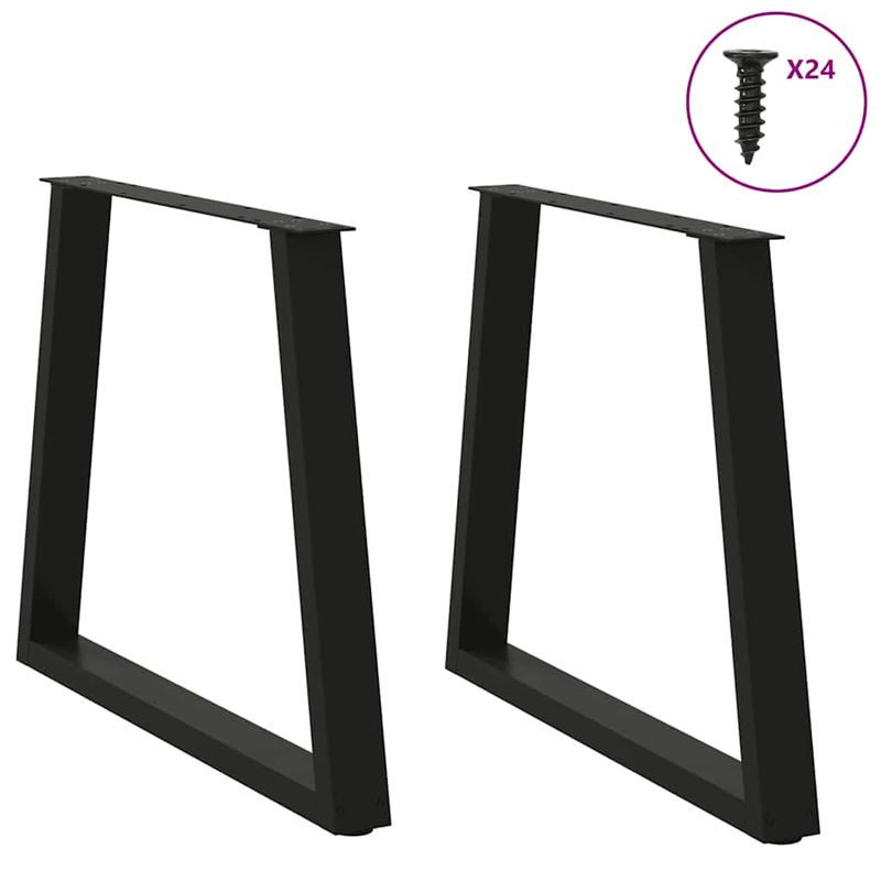Casa si Gradina - Mobilier - Feronerie si accesorii mobila - Picioare pentru masa in forma de V 2 buc Negru Otel - Infinity.ro