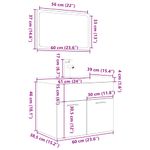 Casa si Gradina - Mobilier - Seturi de mobilier - Seturi baie - Set mobilier de baie, 3 piese, gri beton, lemn compozit - Infinity.ro