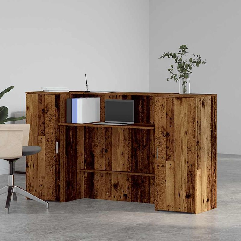 Casa si Gradina - Mobilier - Mese si birouri - Birouri - Birou de receptie Lemn vechi 180x50x103,5 cm Lemn prelucrat - Infinity.ro