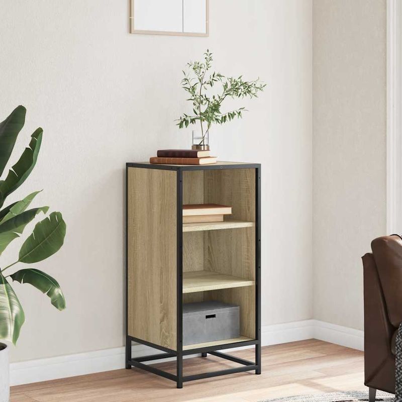 Casa si Gradina - Mobilier - Comode si corpuri - Comode - Dulap, stejar sonoma, 35,5x35x76 cm, lemn prelucrat si metal - Infinity.ro