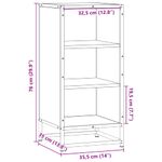 Casa si Gradina - Mobilier - Comode si corpuri - Comode - Dulap, stejar sonoma, 35,5x35x76 cm, lemn prelucrat si metal - Infinity.ro