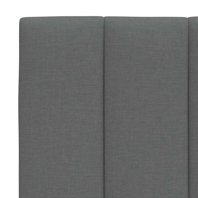 Casa si Gradina - Mobilier - Paturi si accesorii - Paturi - Pat cu saltea, gri inchis, 120x200 cm, textil - Infinity.ro