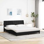 Casa si Gradina - Mobilier - Paturi si accesorii - Paturi - Pat cu saltea, negru, 180x200 cm, catifea - Infinity.ro