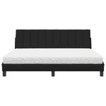 Casa si Gradina - Mobilier - Paturi si accesorii - Paturi - Pat cu saltea, negru, 180x200 cm, catifea - Infinity.ro