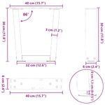 Casa si Gradina - Mobilier - Feronerie si accesorii mobila - Picioare pentru masa in forma de V 2 buc Antracit Otel - Infinity.ro