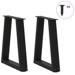 Casa si Gradina - Mobilier - Feronerie si accesorii mobila - Picioare pentru masa in forma de V 2 buc Negru Otel - Infinity.ro