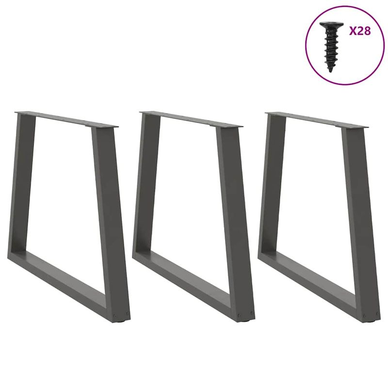 Casa si Gradina - Mobilier - Feronerie si accesorii mobila - Picioare pentru masa in forma de V 3 buc Antracit Otel - Infinity.ro