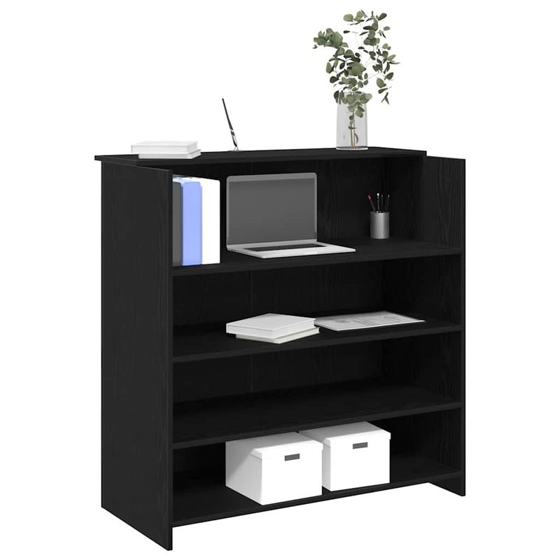Casa si Gradina - Mobilier - Mese si birouri - Birouri - Birou de receptie Stejar negru 100x50x103,5 cm Lemn prelucrat - Infinity.ro