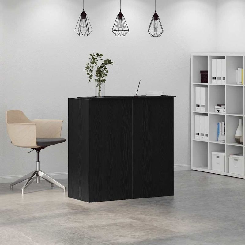 Casa si Gradina - Mobilier - Mese si birouri - Birouri - Birou de receptie Stejar negru 100x50x103,5 cm Lemn prelucrat - Infinity.ro