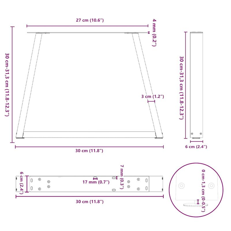 Casa si Gradina - Mobilier - Feronerie si accesorii mobila - Picioare pentru masa in forma de V 2 buc alb otel - Infinity.ro