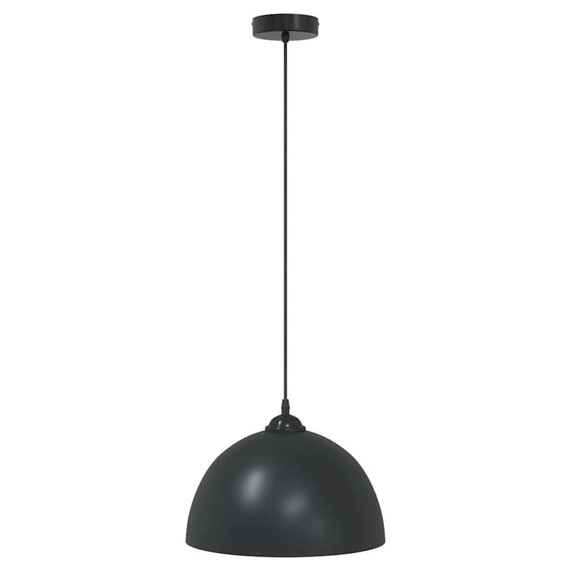 Casa si Gradina - Corpuri si surse de iluminat - Veioze si lampi - Lampi de veghe - Lampi de suspendare 2 buc E27 Negru Ø 30 cm Metal - Infinity.ro