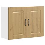 Casa si Gradina - Mobilier - Comode si corpuri - Corpuri bucatarie - Dulap de bucatarie „Kalmar” lemn prelucrat stejar artificial, mărime 80x31x60 cm, model 1x dulap de perete (2 uși) - Infinity.ro