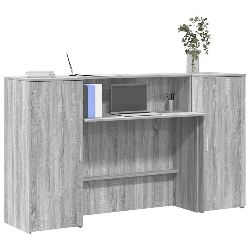 Casa si Gradina - Mobilier - Mese si birouri - Birouri - Birou de receptie Gri Sonoma 180x50x103,5 cm Lemn prelucrat - Infinity.ro