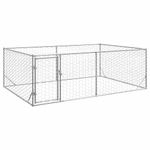 Petshop - Accesorii petshop - Culcusuri si custi - Custi interior si exterior - Canisa de exterior pentru caini cu usa 3x2x1 m otel galvanizat - Infinity.ro