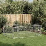 Petshop - Accesorii petshop - Culcusuri si custi - Custi interior si exterior - Canisa de exterior pentru caini cu usa 3x2x1 m otel galvanizat - Infinity.ro