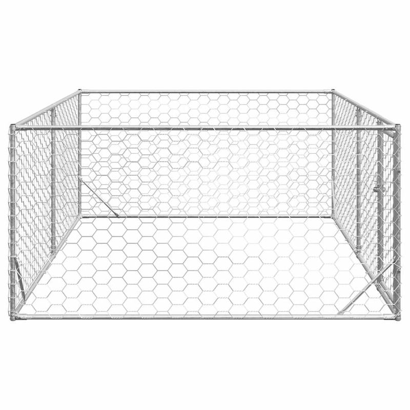 Petshop - Accesorii petshop - Culcusuri si custi - Custi interior si exterior - Canisa de exterior pentru caini cu usa 3x2x1 m otel galvanizat - Infinity.ro
