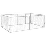 Petshop - Accesorii petshop - Culcusuri si custi - Custi interior si exterior - Canisa de exterior pentru caini cu usa 3x2x1 m otel galvanizat - Infinity.ro
