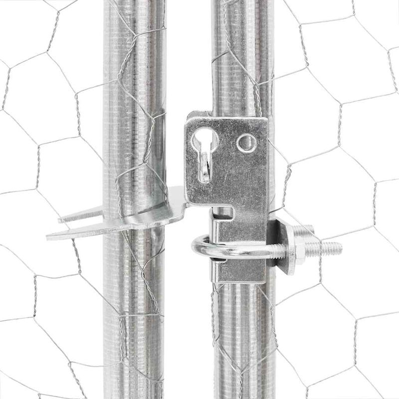Petshop - Accesorii petshop - Culcusuri si custi - Custi interior si exterior - Canisa de exterior pentru caini cu usa 3x2x1 m otel galvanizat - Infinity.ro