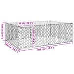 Petshop - Accesorii petshop - Culcusuri si custi - Custi interior si exterior - Canisa de exterior pentru caini cu usa 3x2x1 m otel galvanizat - Infinity.ro