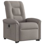 Casa si Gradina - Mobilier - Scaune si fotolii - Fotolii - Fotoliu rabatabil cu ridicare pe verticala, gri taupe, textil - Infinity.ro