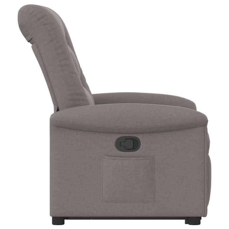 Casa si Gradina - Mobilier - Scaune si fotolii - Fotolii - Fotoliu rabatabil cu ridicare pe verticala, gri taupe, textil - Infinity.ro