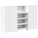 Casa si Gradina - Mobilier - Mese si birouri - Birouri - Birou de receptie alb 155x50x103,5 cm din lemn prelucrat - Infinity.ro