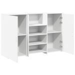 Casa si Gradina - Mobilier - Mese si birouri - Birouri - Birou de receptie alb 155x50x103,5 cm din lemn prelucrat - Infinity.ro