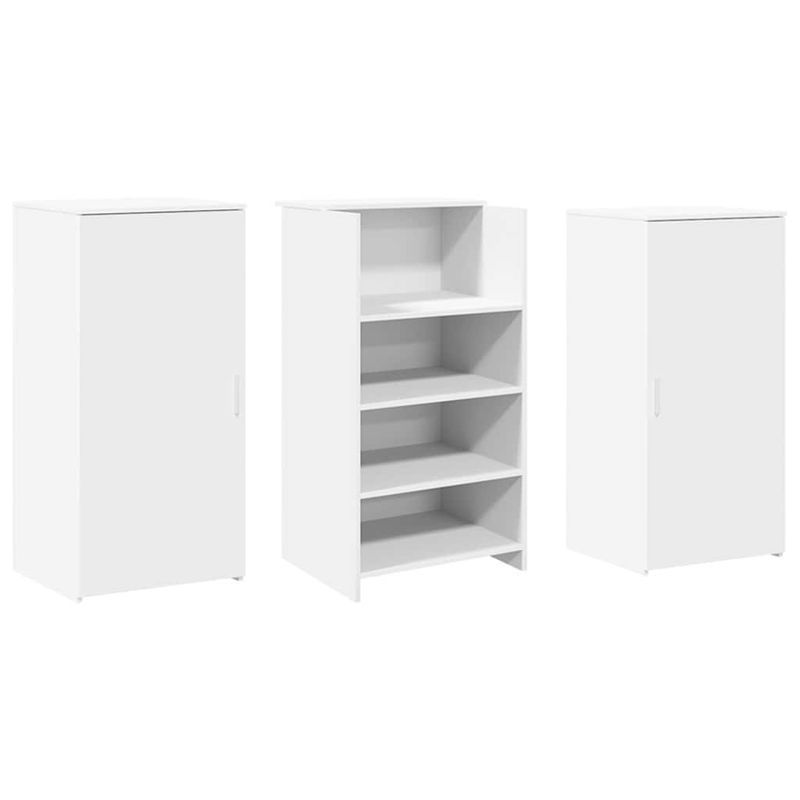 Casa si Gradina - Mobilier - Mese si birouri - Birouri - Birou de receptie alb 155x50x103,5 cm din lemn prelucrat - Infinity.ro