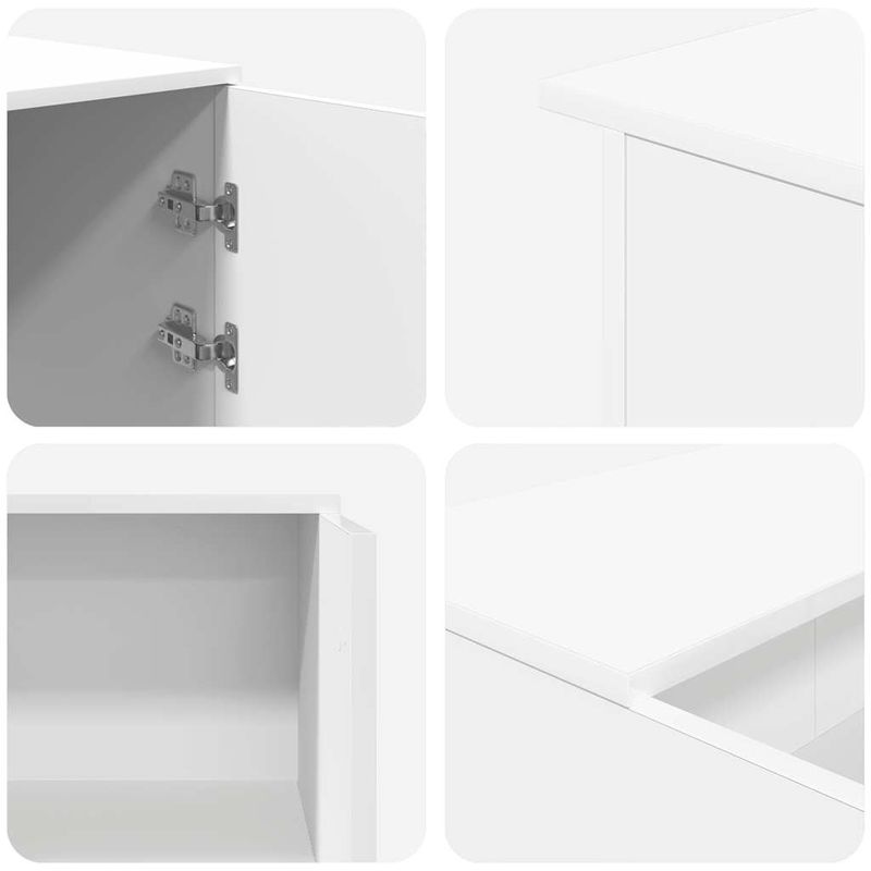 Casa si Gradina - Mobilier - Mese si birouri - Birouri - Birou de receptie alb 155x50x103,5 cm din lemn prelucrat - Infinity.ro