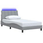Casa si Gradina - Mobilier - Paturi si accesorii - Paturi - Cadru de pat fara saltea, gri deschis, 100x200 cm, textil - Infinity.ro