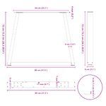 Casa si Gradina - Mobilier - Feronerie si accesorii mobila - Picioare pentru masa in forma de V 3 buc alb otel - Infinity.ro