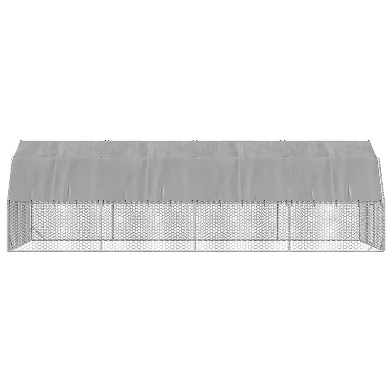 Petshop - Accesorii petshop - Culcusuri si custi - Custi interior si exterior - Pui de gaina cu acoperis 2,5x8x2,25 m otel galvanizat - Infinity.ro