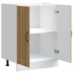 Casa si Gradina - Mobilier - Comode si corpuri - Corpuri bucatarie - Dulap de baza pentru chiuveta „Lucca” lemn de stejar artizanal, model 1x dulap inferior (2 uși), mărime 60x46x81.5 cm - Infinity.ro