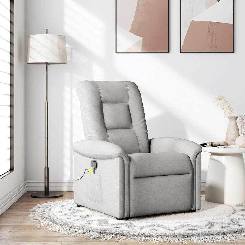 Ingrijire personala si Cosmetice - Sanatate si wellness - Articole wellness - Fotolii de masaj - Scaun de masaj cu tesatura gri nor - Infinity.ro