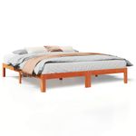 Casa si Gradina - Mobilier - Paturi si accesorii - Paturi - Cadru pat fara saltea, maro ceruit, 160x200 cm, lemn masiv pin - Infinity.ro
